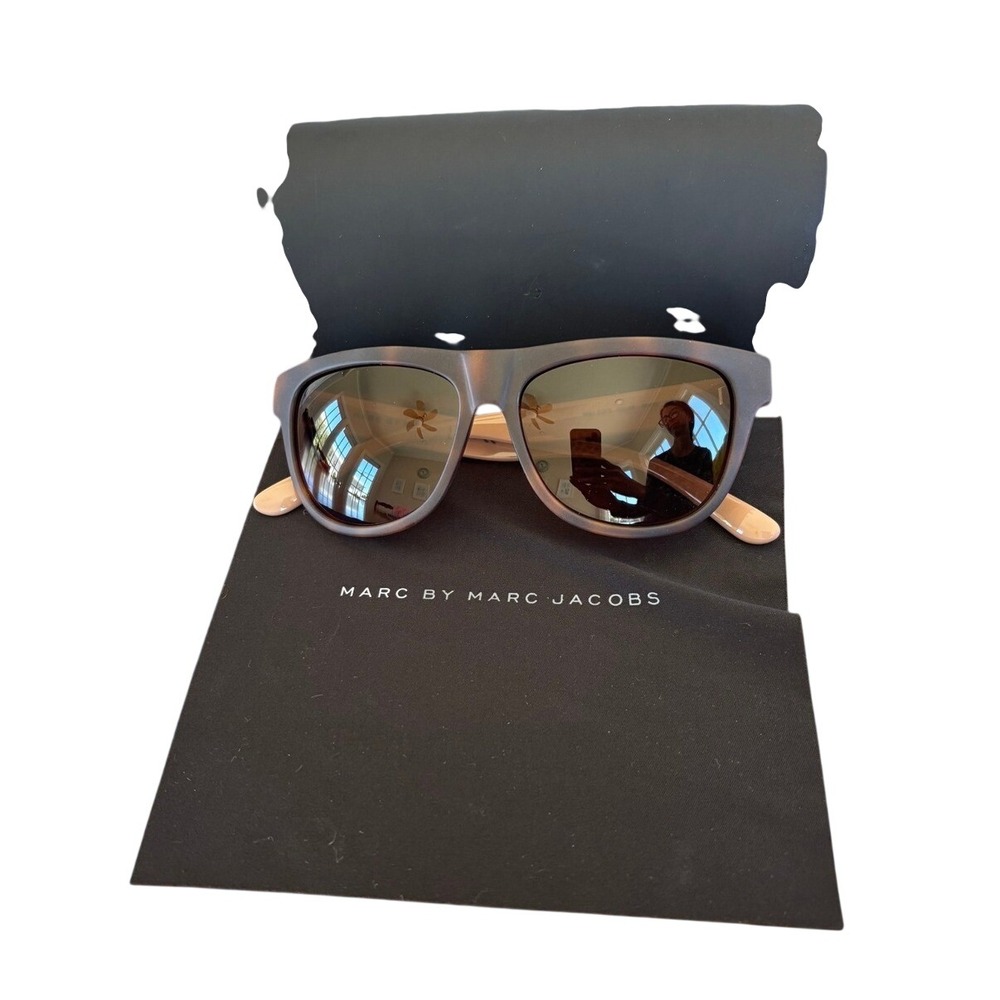 Marc By Marc Jacobs MMJ 315/S Tortoise Pink Striped Square Sunglasses Women